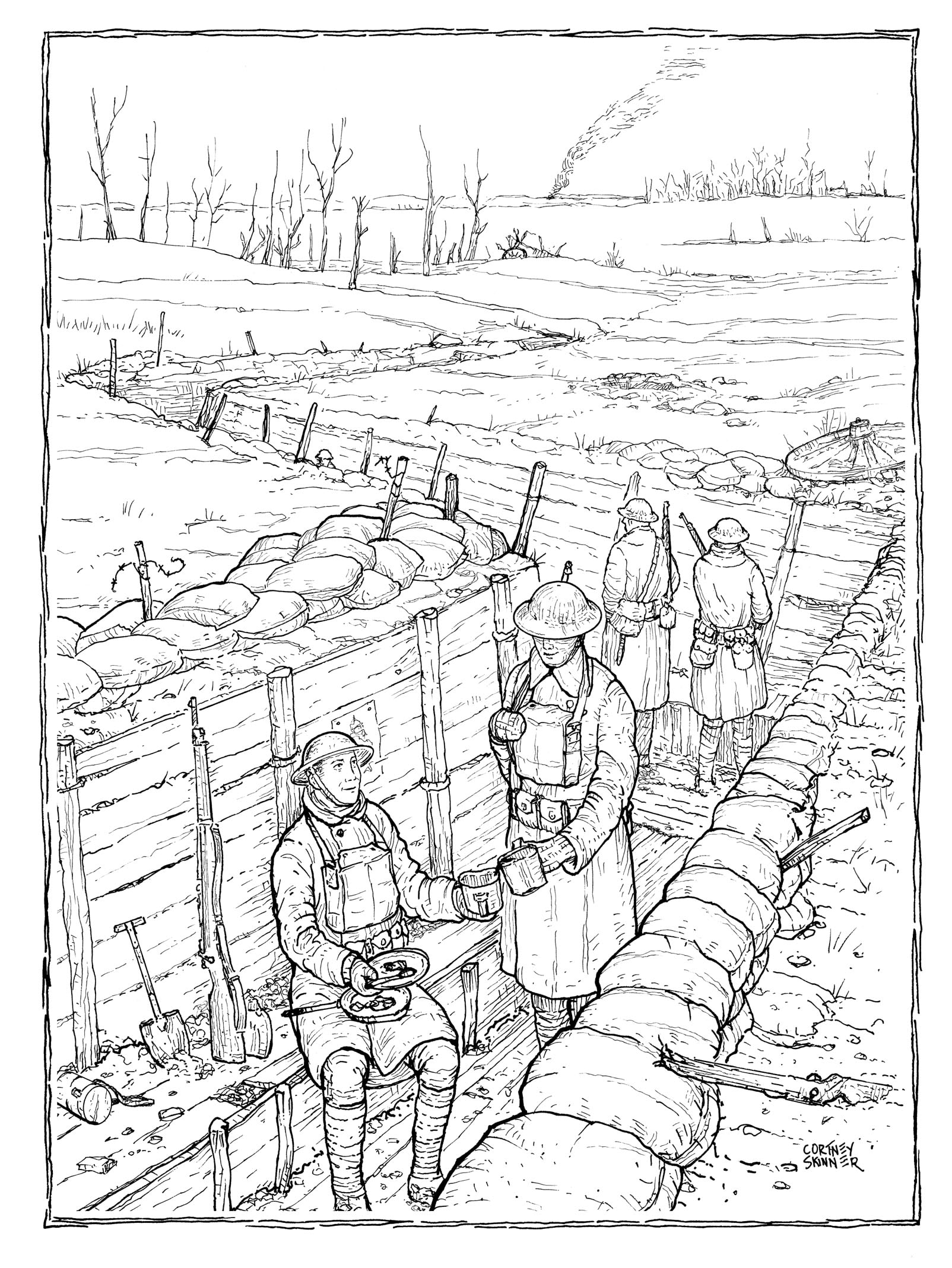 Phil & John in France, 1918