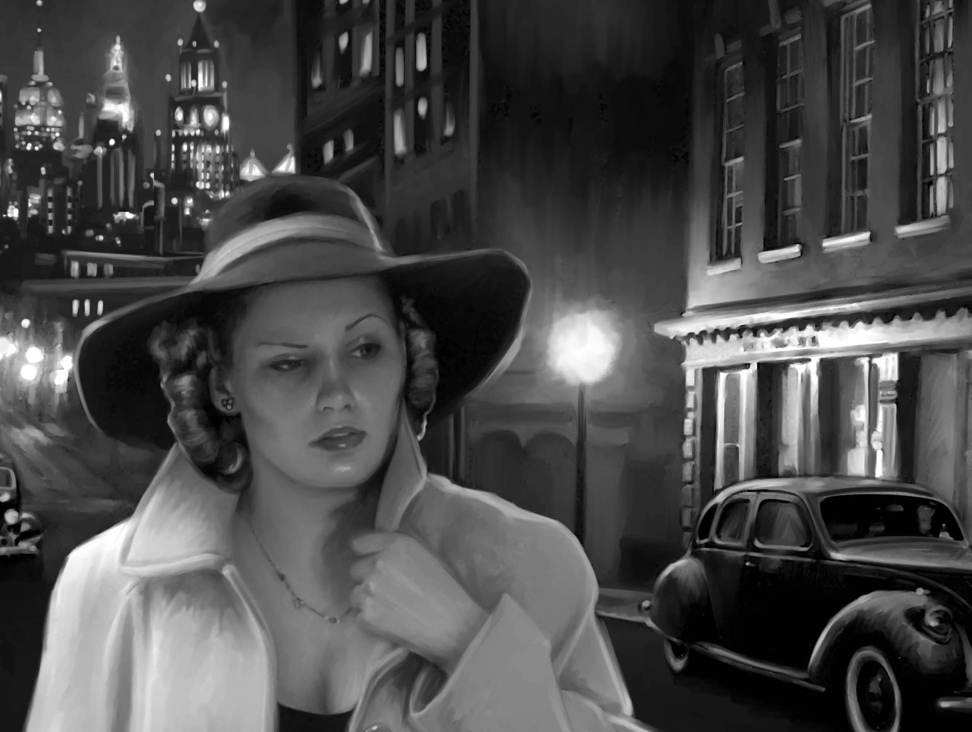 Noir & Mystery Illustrations & Book Covers illustration category